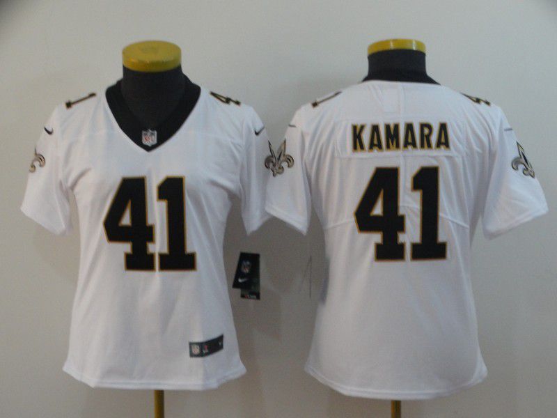 Women New Orleans Saints #41 Kamara White Nike Vapor Untouchable Limited Player NFL Jerseys